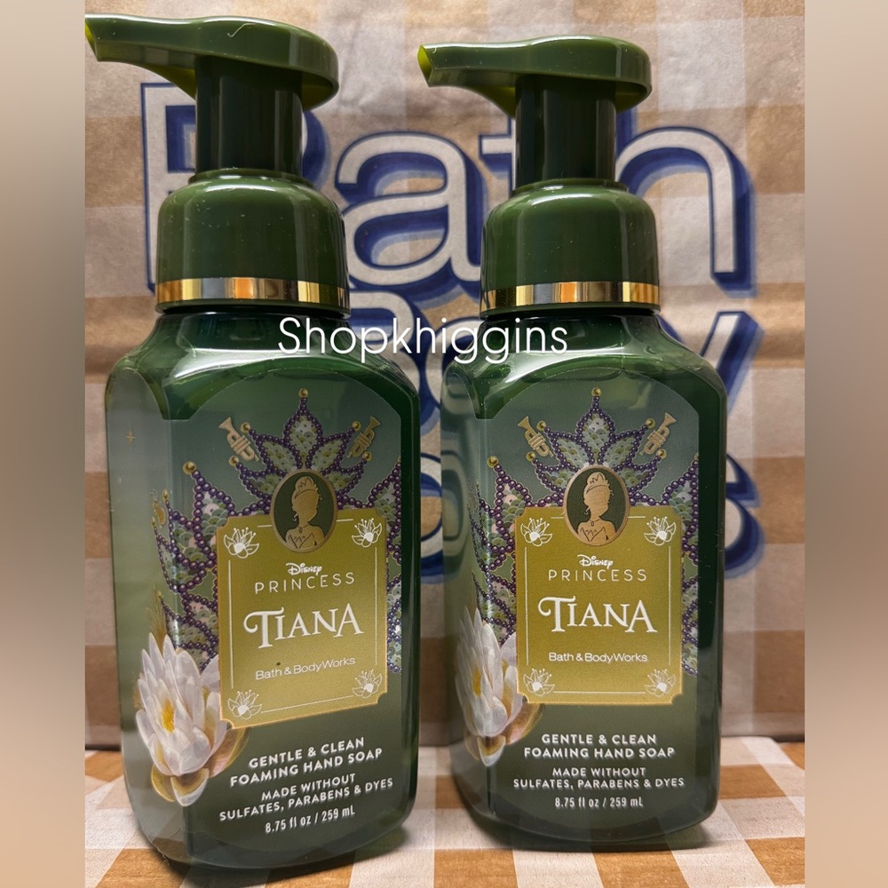 NEW B&BW (2) Tiana Foaming Hand Soaps Disney Princess Collection